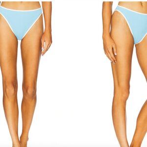 L*Space Nora Bitsy Bikini Bottom in Seaspray and Cream